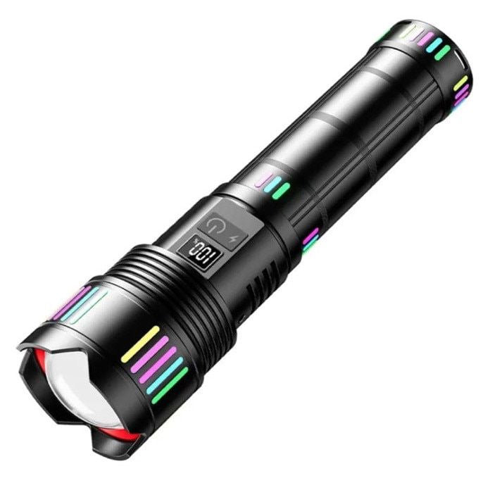 Lanternă metalică profesională cu rază de acțiune 3000m si acumulator 40.000mAh COBA CB-802