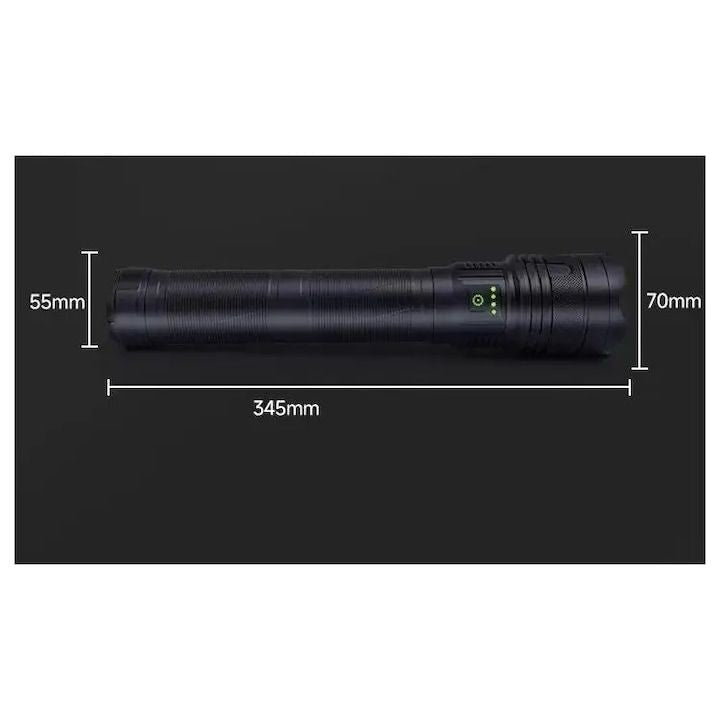 Lanternă metalică profesională cu rază de acțiune 3000m si acumulator 30.000mAh COBA CB-X119
