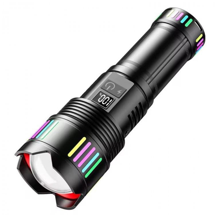 Lanternă metalică profesională cu rază de acțiune 3000m si acumulator 35.200mAh COBA CB-802-1