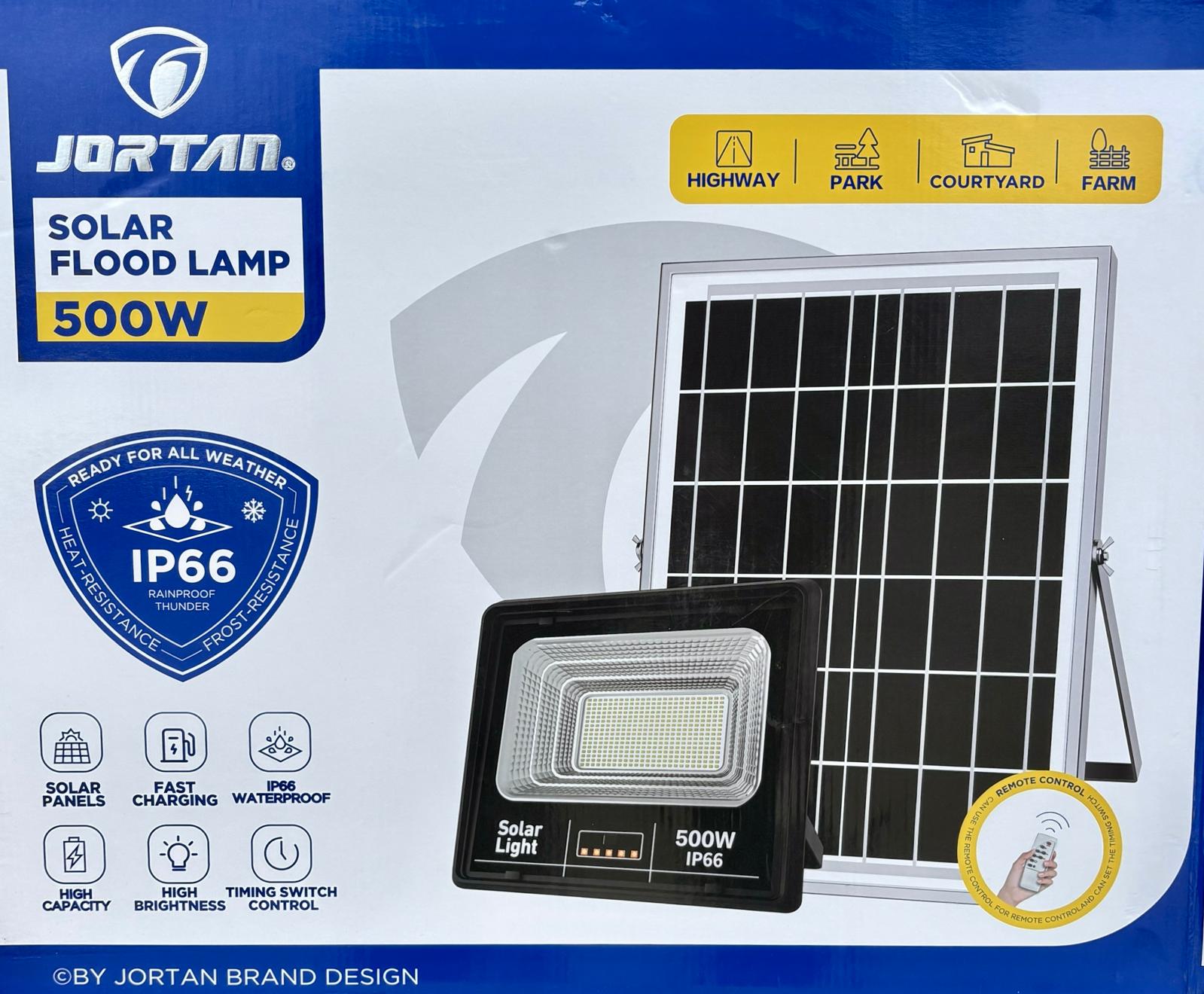 Proiector 500W cu Panou Solar Jortan