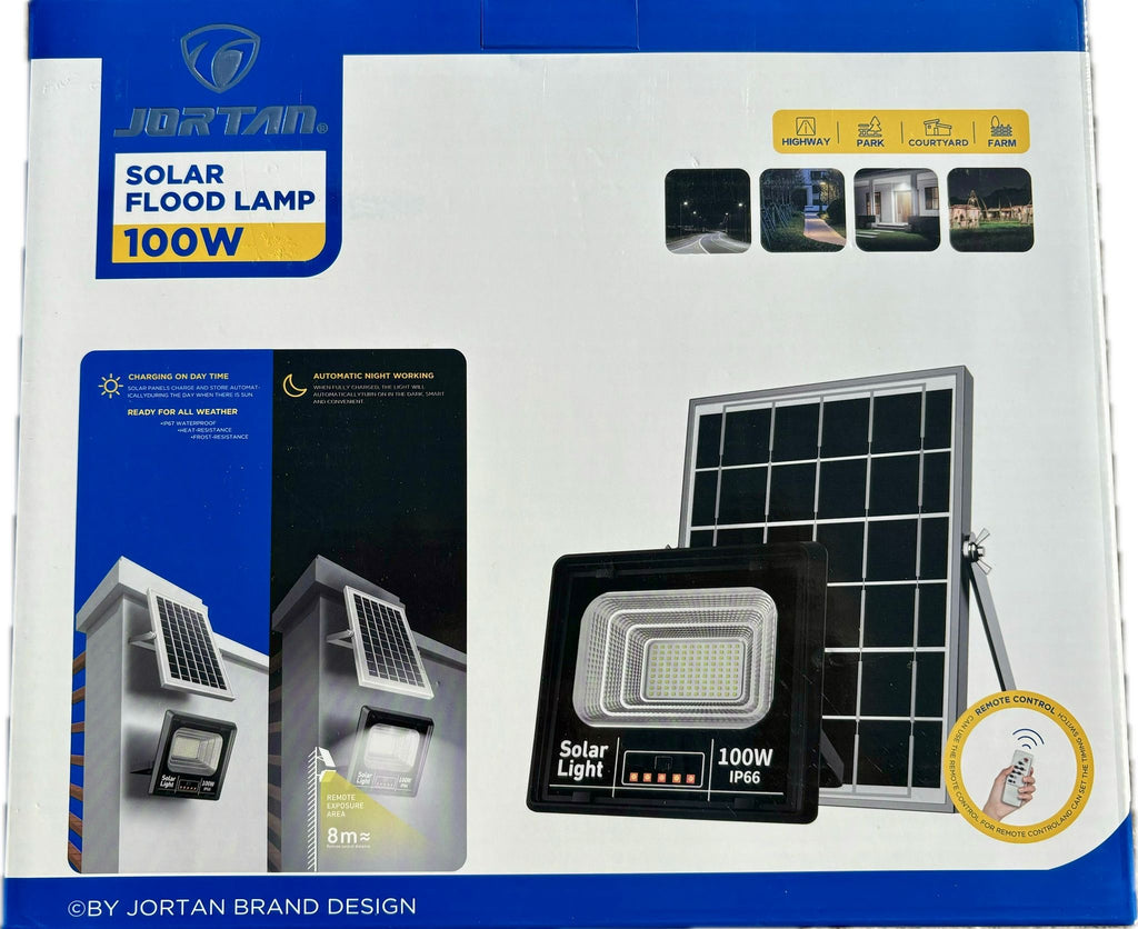 Proiector 100W cu Panou Solar Jortan