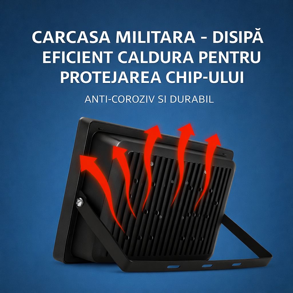 Proiector 200W cu Panou Solar Jortan