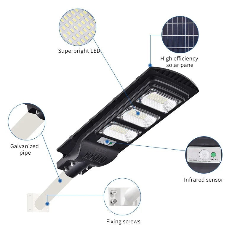 Proiector cu Panou Solar 150W și senzor de mișcare Jortan